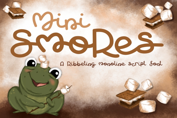 Mini Smores | A ribbeting monoline script font Font Download