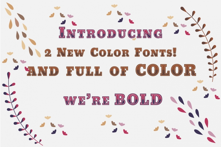Purple meets Fuchsia and Carmel Toffee fonts Font Download