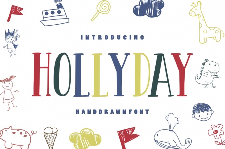 Hollyday - Handdrawn Font Font Download