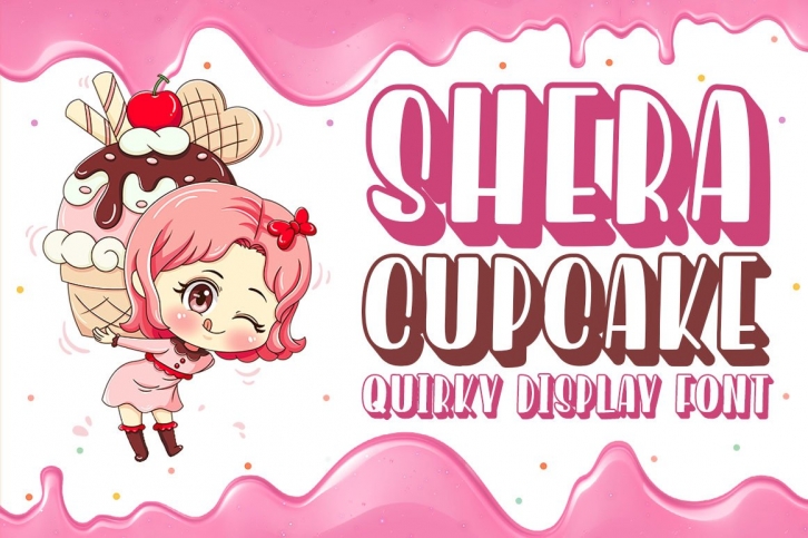 Shera Cupcake - Cute Display Font Font Download