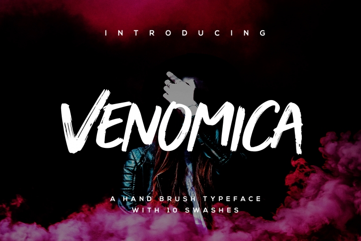 Venomica Hand Brush Typeface Font Download