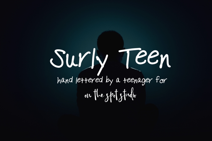 Surly Teen - A Handlettered Print Font Download