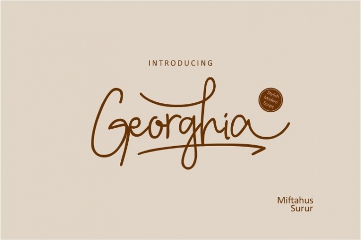 Georghia Modern Script Font Font Download