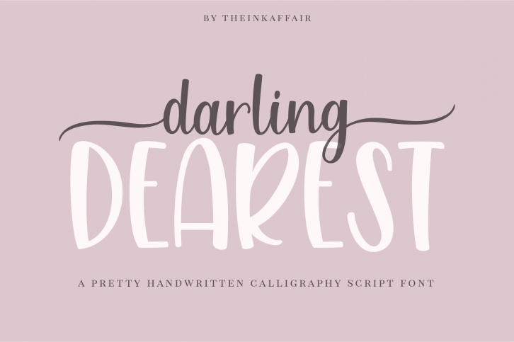 Darling dearest, a sweet calligraphy font Font Download