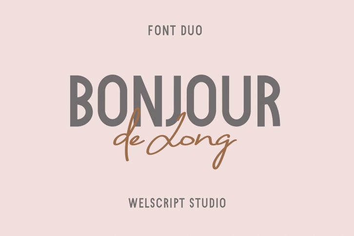 Bonjour de Jong - Font Duo Font Download