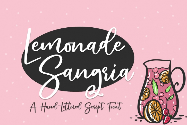 Lemonade Sangria - A Handlettered Script Font Font Download