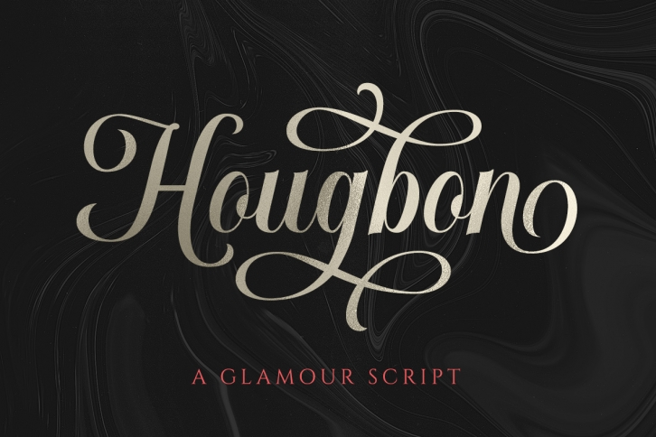 Hougbon A Glamour Script Font Download