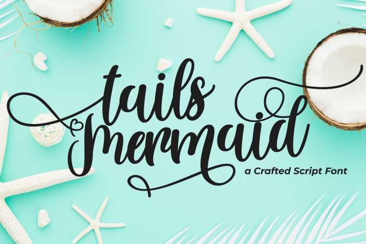 Tails Mermaid - a Crafted Script Font Download