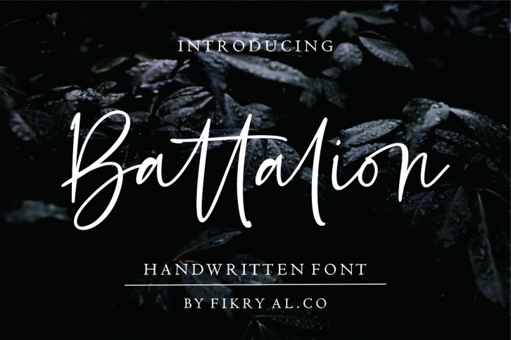 Battalion  handwitten font Font Download