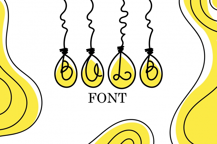 Bulb Font - A Cute Hanging Bulb Font Font Download