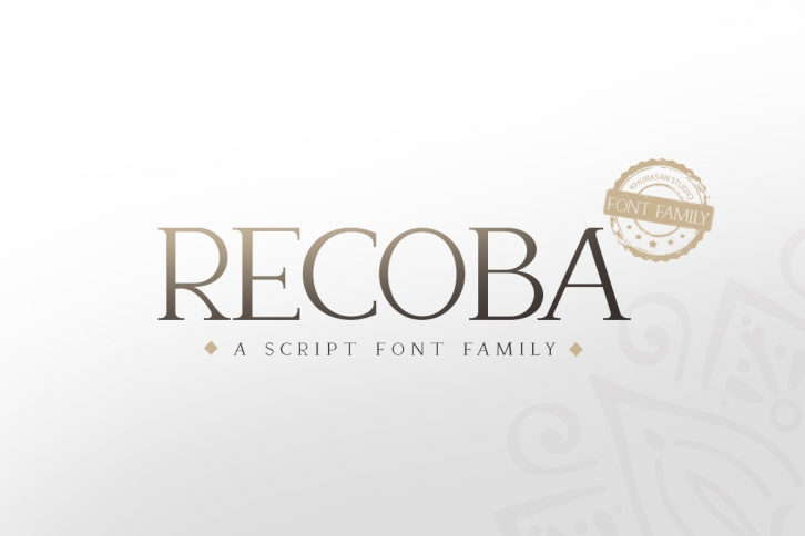 Recoba Font Family Font Download