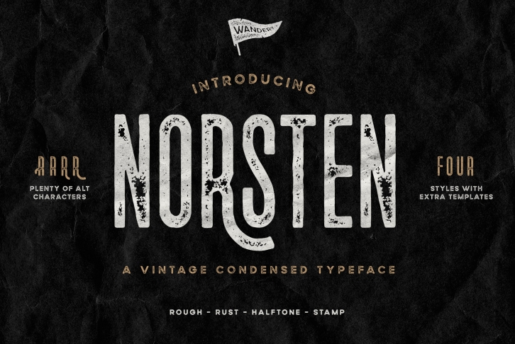 Norsten Condensed Typeface Font Download