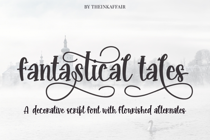 Fantastical tales, decorative script font Font Download