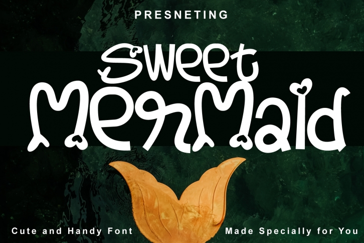 Sweet Mermaid - Handcrafted Cute & Fun Font Font Download