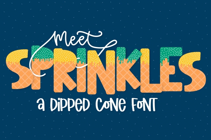 Sprinkles - A Dipped Cone Font For Layering Font Download