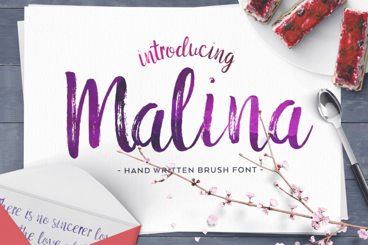 Malina Brush Font Font Download
