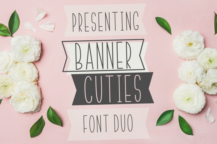BANNER CUTIES - Font Duo Font Download