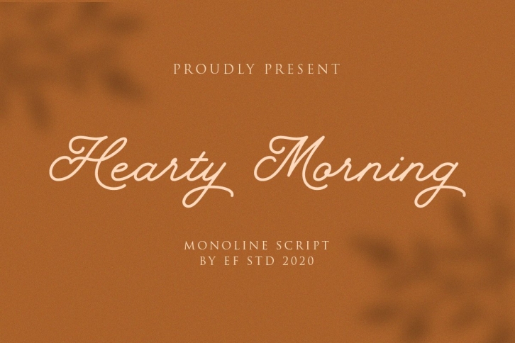 Hearty Morning - New Monoline Script Font Download