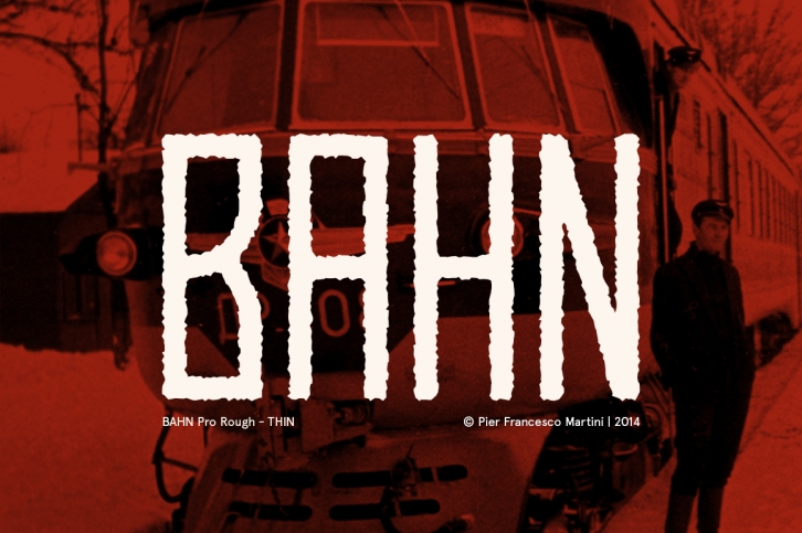 BAHN Pro Rough - THIN Font Download