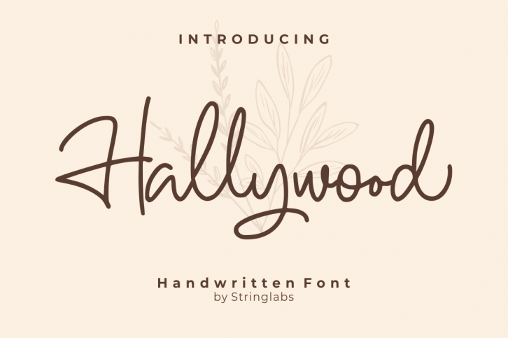 Hallywood - Handwritten Script Font Font Download