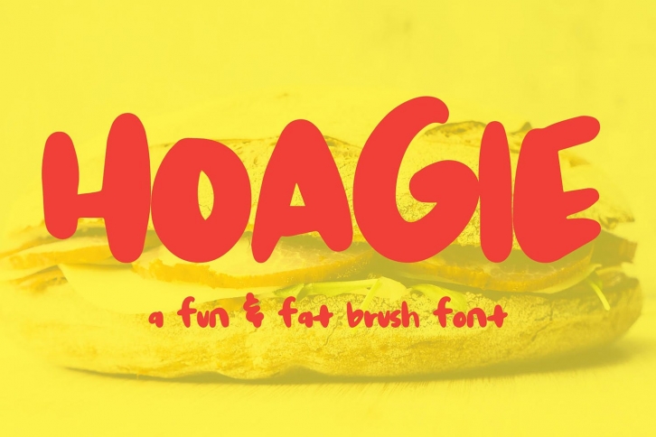 Hoagie | A fun fat brush font Font Download