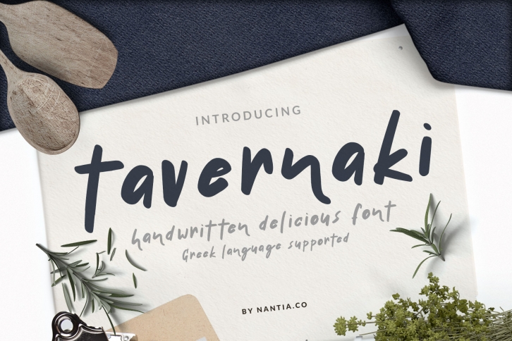 Handwritten Delicious Font Tavernaki Font Download