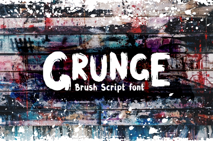 Grunge Latin and Cyrillic Brush Script Font Font Download