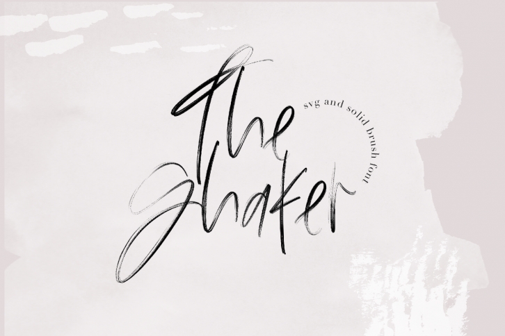 The Shaker - SVG & Regular OTF Brush Font Font Download