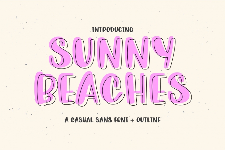 SUNNY BEACHES Sans and Outline Font Duo Font Download