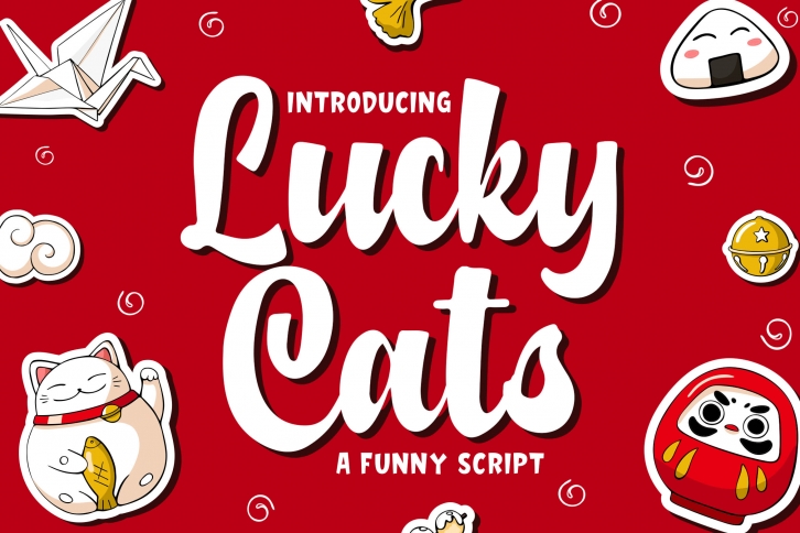 Lucky Cats - Funny Script Font Font Download