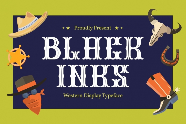Black Inks - Western Display Typeface Font Download