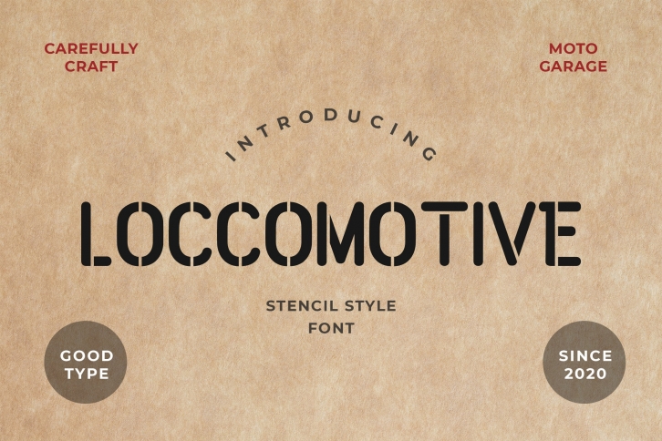 Loccomotive Stencil Font Download