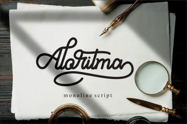 Aloritma - Monoline Script Font Download