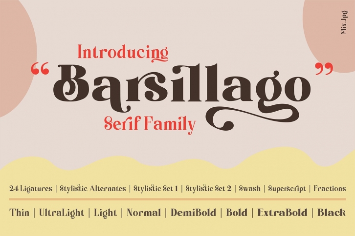 Barsillago Srif Display Family Font Download