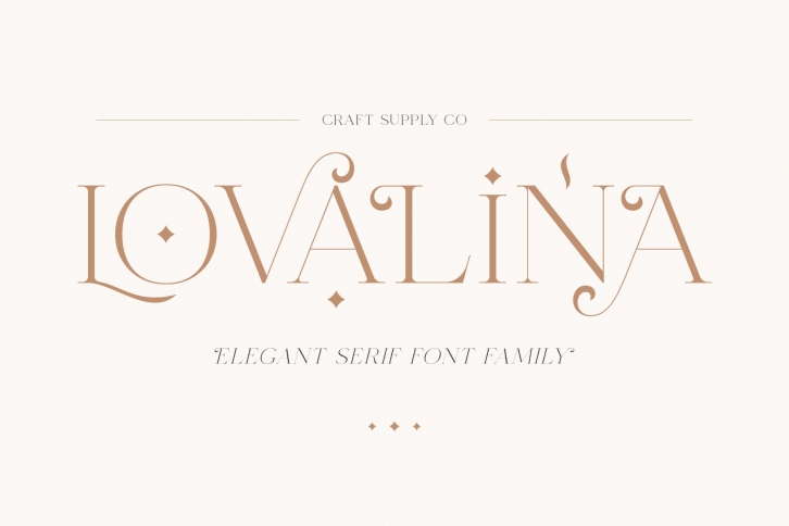 Lovalina - Elegant Serif Font Family Font Download