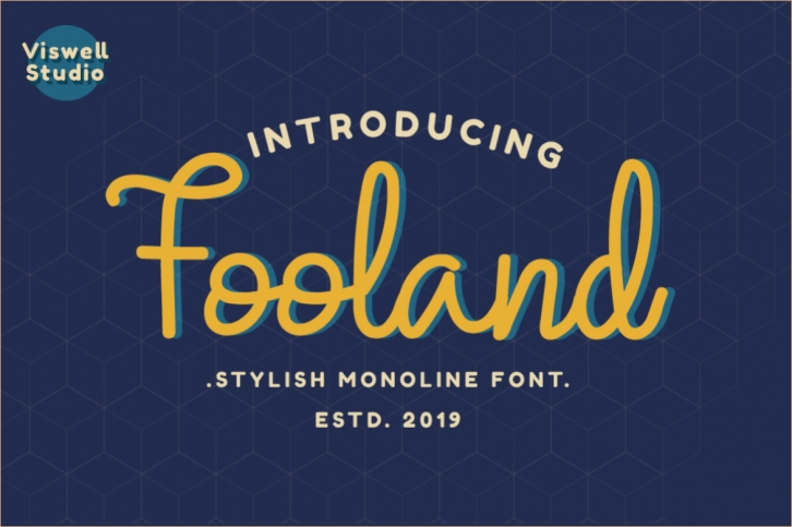 Fooland - Monoline Script Font Font Download