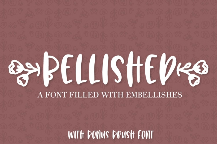 Bellished - Ornament font with bonus brush font! Font Download