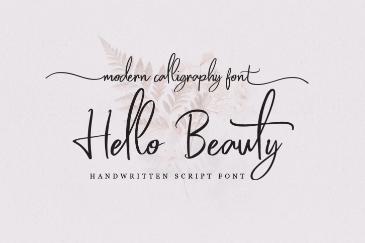 Hello Beauty - Handwritten Font Font Download