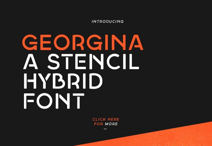 Georgina - A Stencil Hybrid font Font Download