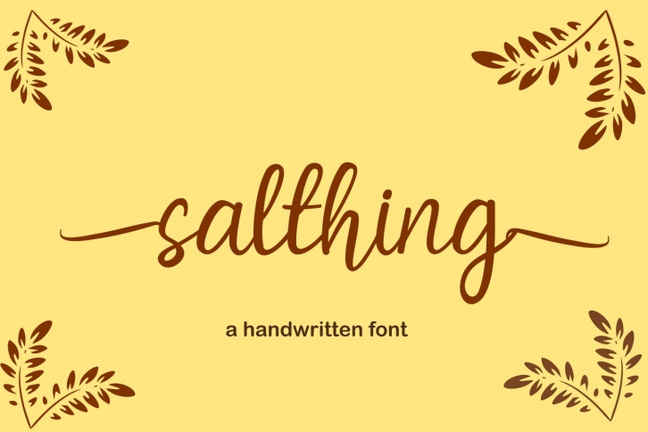 Salthing Font Download