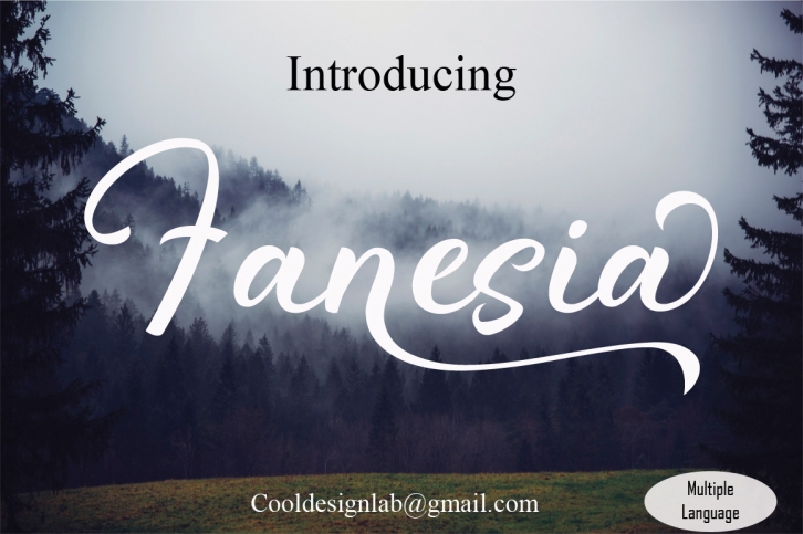 Fanesia script Font Download