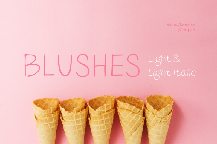 Blushes u2014 Light & Light Italic Font Download