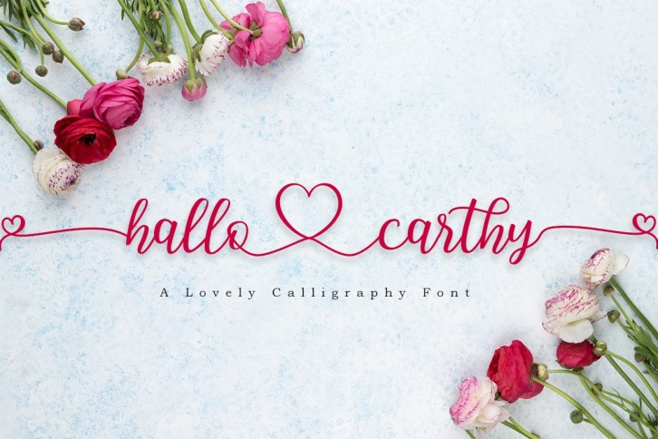 Hallo Carthy | A Lovely Calligraphy Font Font Download