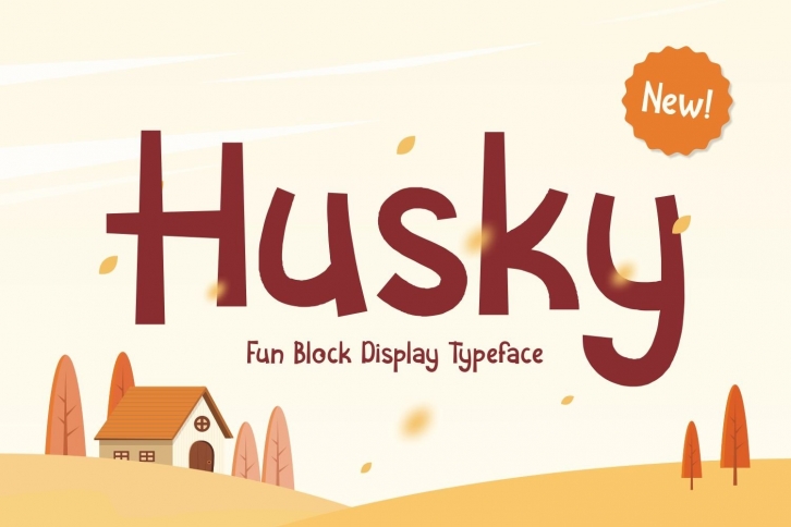 Husky - Fun Block Display Typeface Font Download