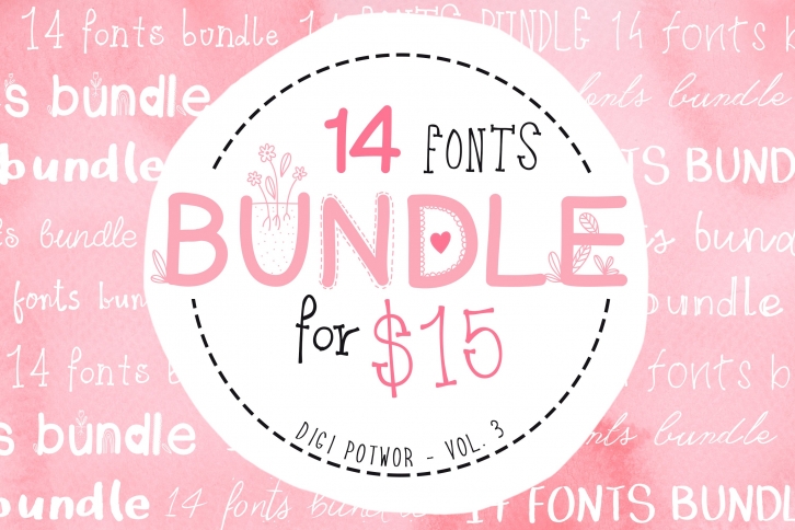 14 Fonts bundle vol.3 Font Download