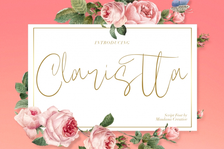 Claristta - Handwritten Brush Font Font Download