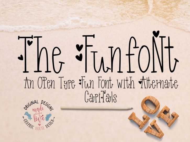 Funfont - Modern Hand Lettered Font with Cute Alternate Capitals Font Download