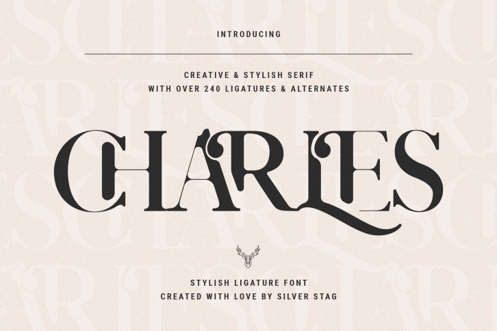 Charles - Chic Ligature Serif Font Font Download
