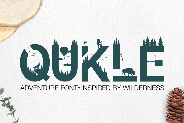 Qukle - Adventure Font - Wilderness Typeface Font Download