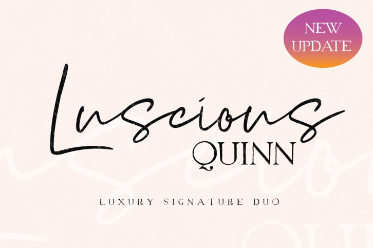 Luscious Quinn Font Duo Font Download